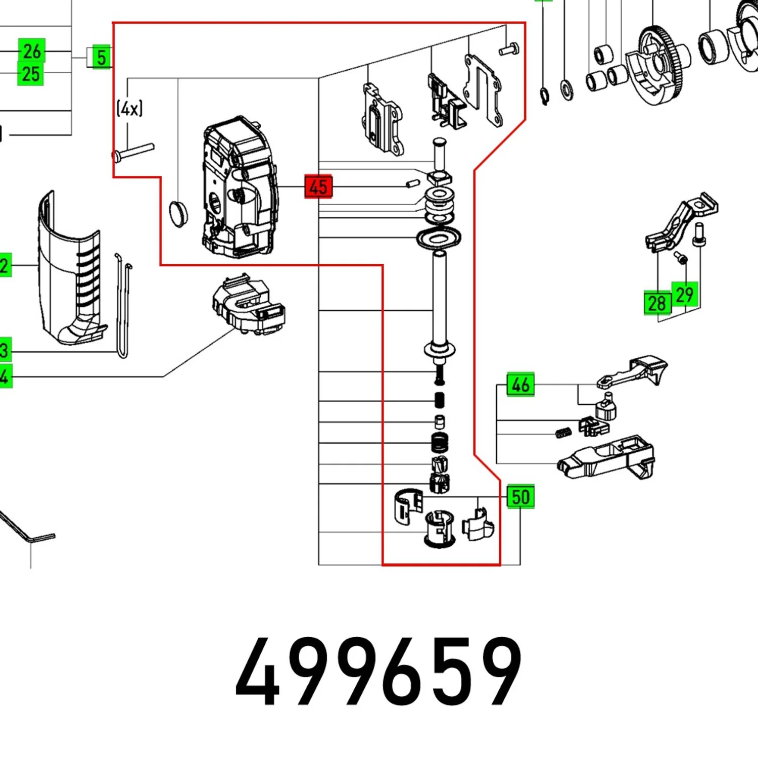 FES499659.webp GEAR COVER FOR PS 420 EBQ J-SAW - Image 1