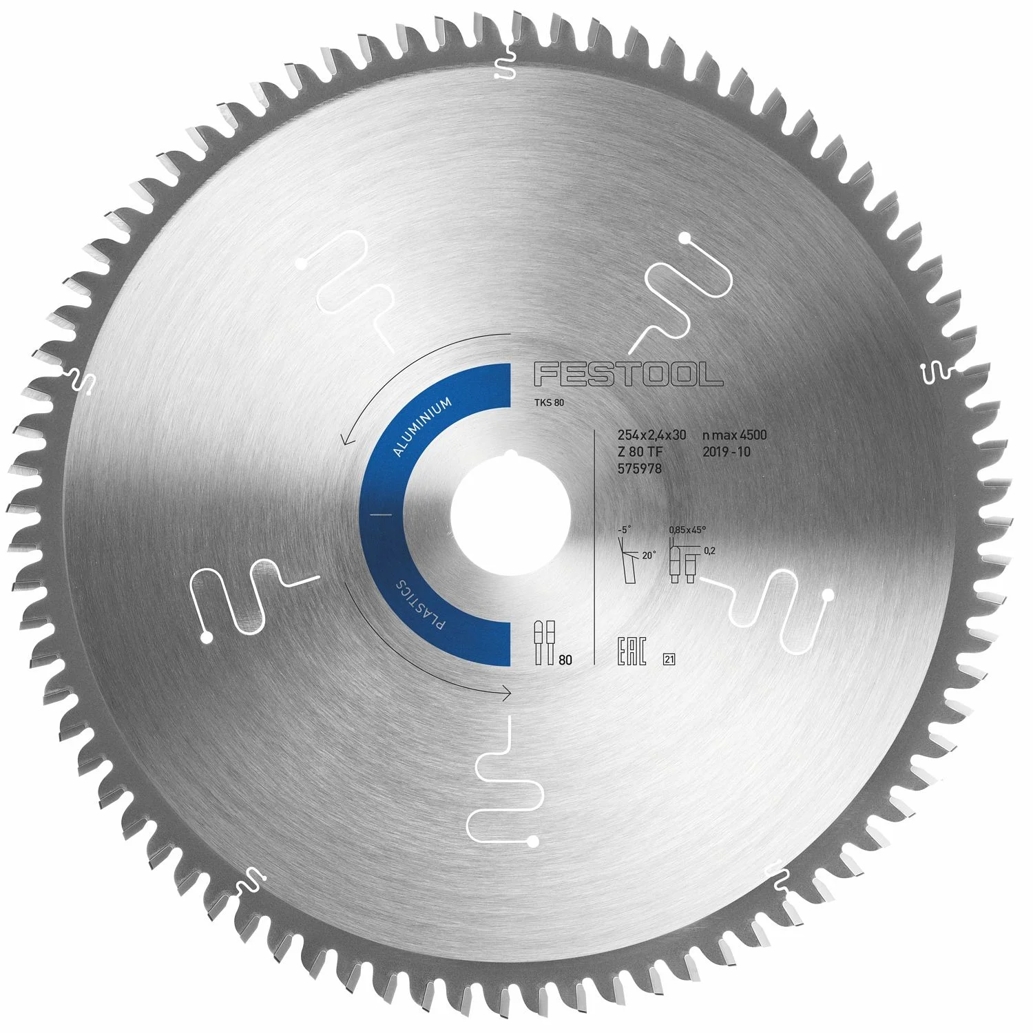 FES575978.webp SAW BLADE ALUMINIUM-PLASTICS HW 254X2 4X - Image 1
