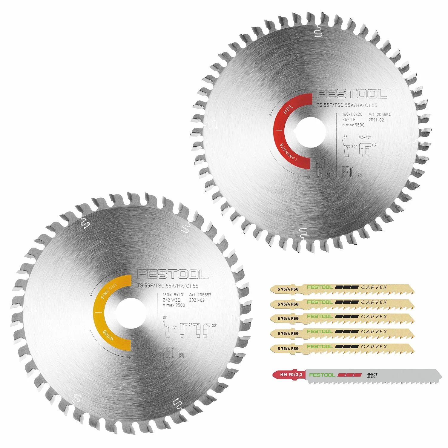 FES578562.webp SAW BLADE SET KSB-SORT-2 W-L 160X1.8 - Image 1