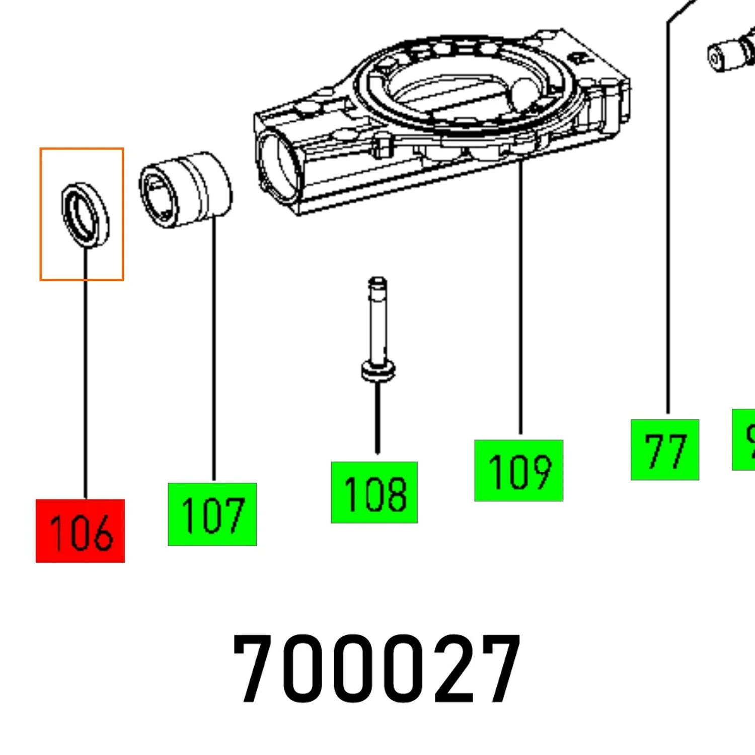 FES700027.webp CONICAL NIPPLE SD 12X19X3 INA - Image 1