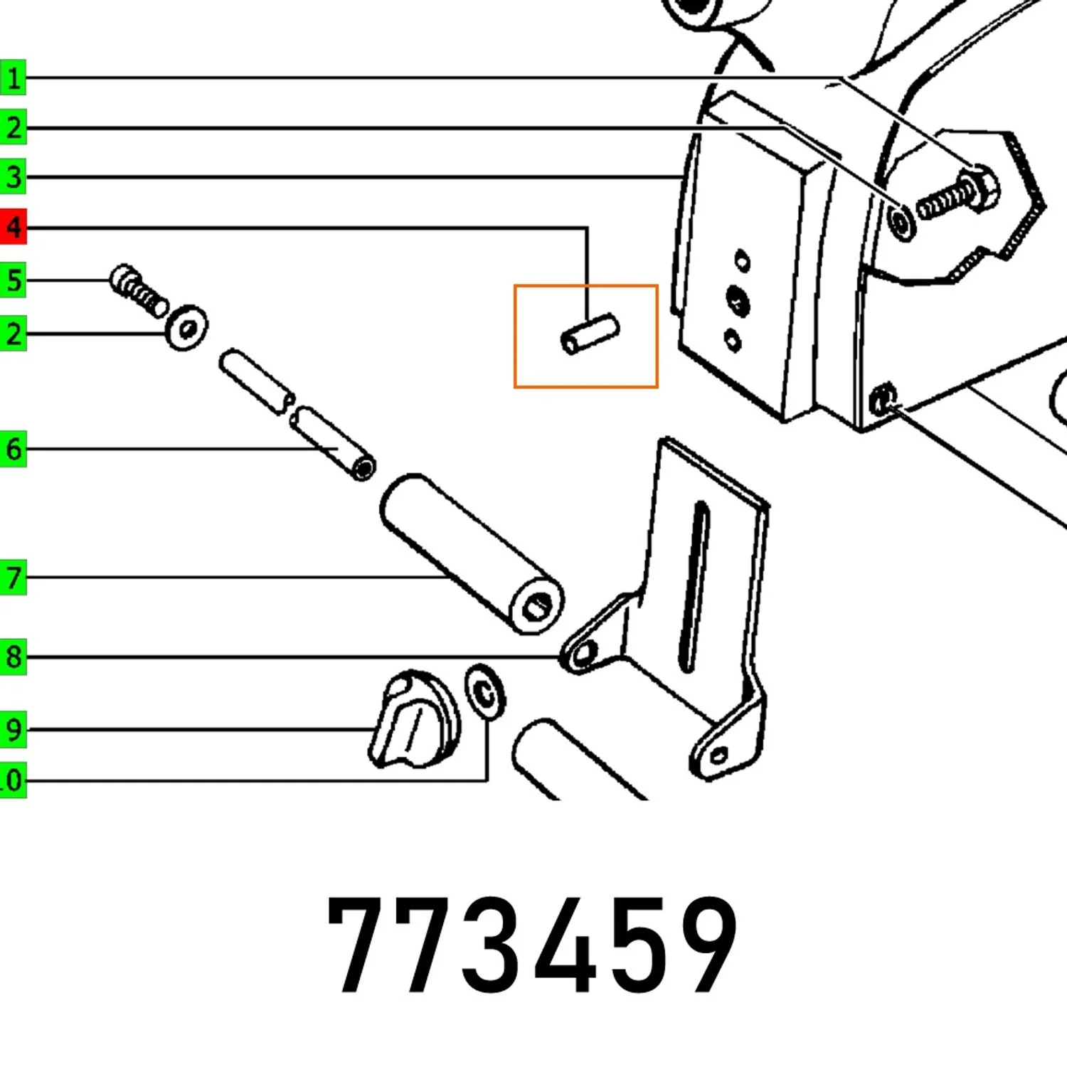 FES773459.webp PIN COUNTERSUNK DIN 1472-6X10-ST - Image 1