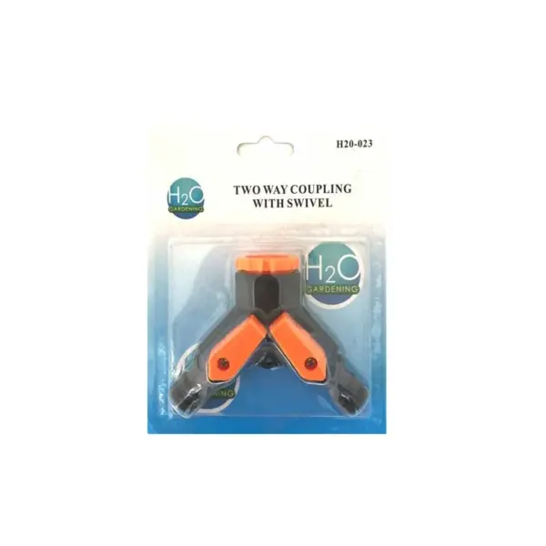 GARDEN TAP COUPLING 2 WAY SWIVEL RIGGER H20023