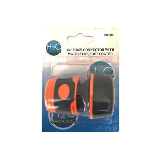 GARDEN HOSE CONNECTOR 3/4" STOP SOFTGRIP RIGGER H20025