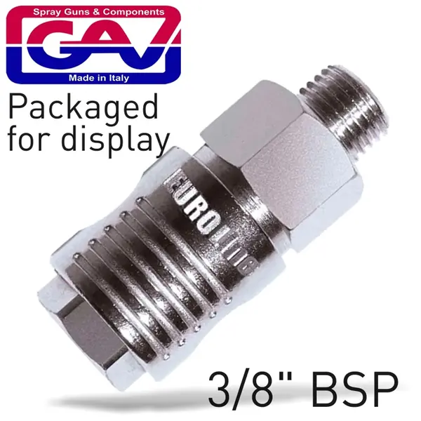 QUICK COUPLER 3/8″M PACKAGED EUROLINE