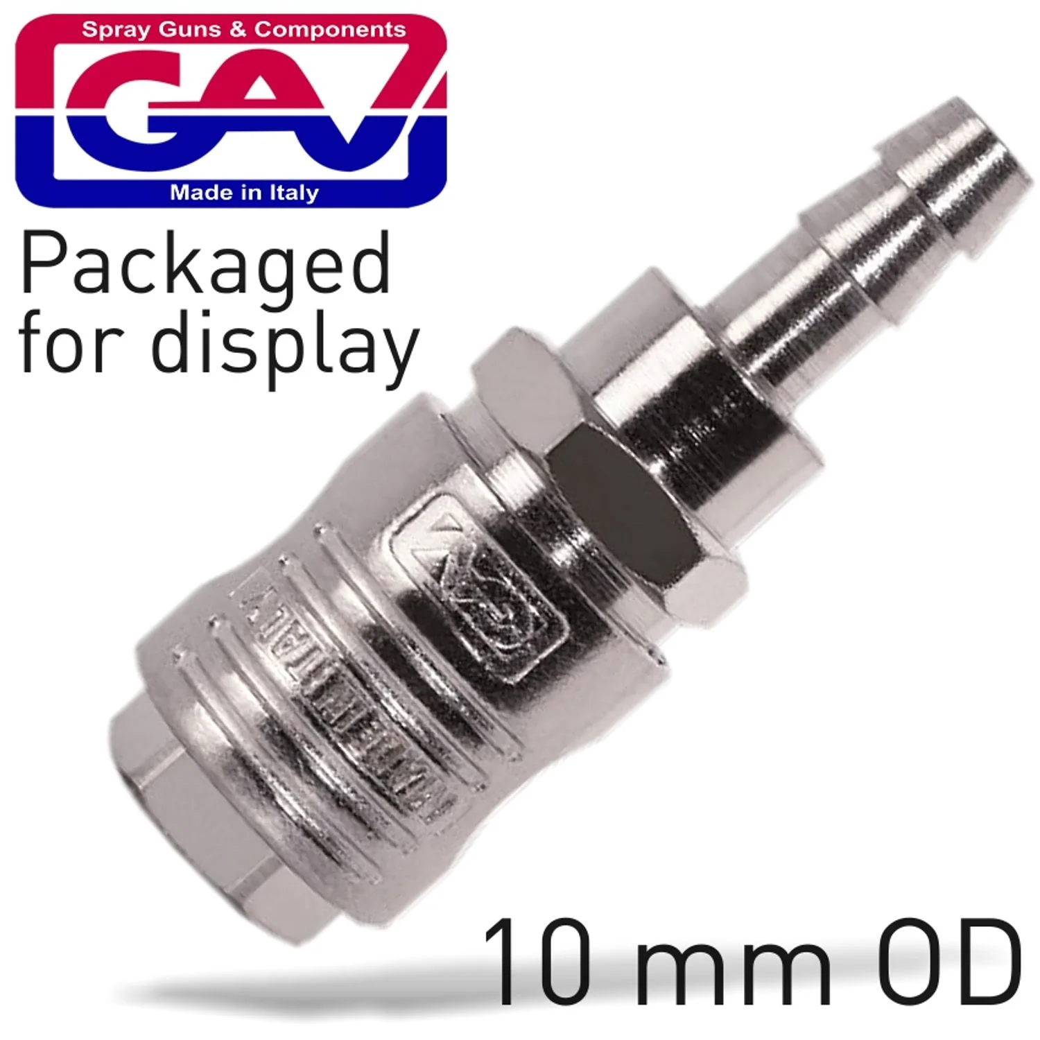 GAV112C-3P.webp QUICK COUPLER 10MM HOSE PACKAGED EUROLINE - Image 1
