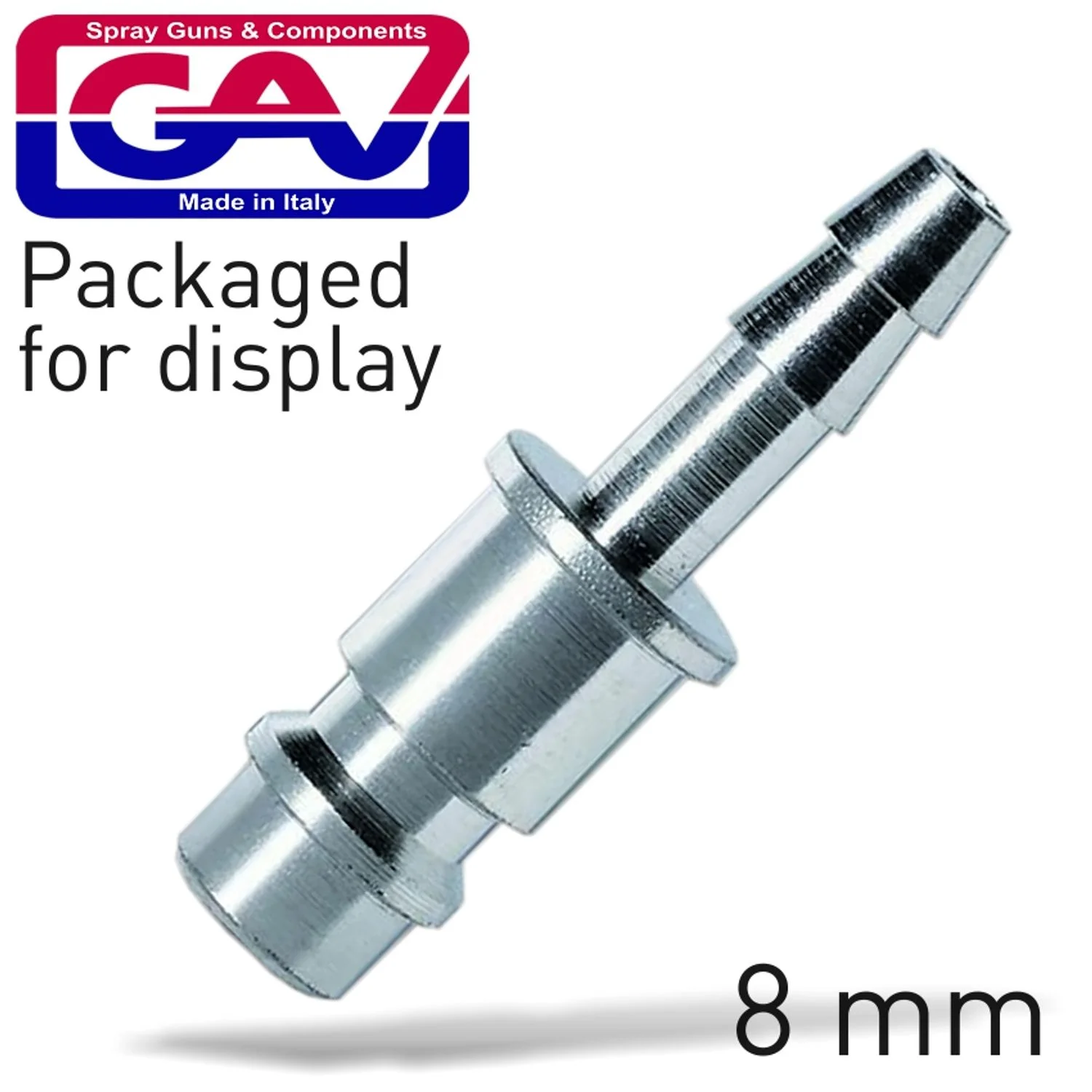 GAV113C-2P.webp CONNECTOR GERMAN 8MM HOSE 2 PACKAGED - Image 1