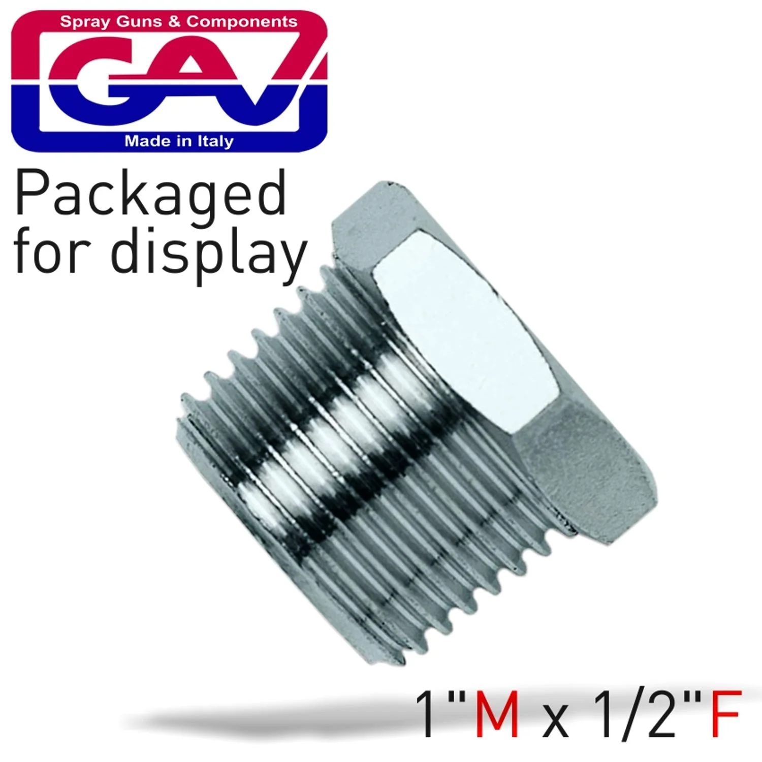 GAV1217-8P.webp TAPER REDUCER BUSH 1 M X1/2 F PACKAGED - Image 1