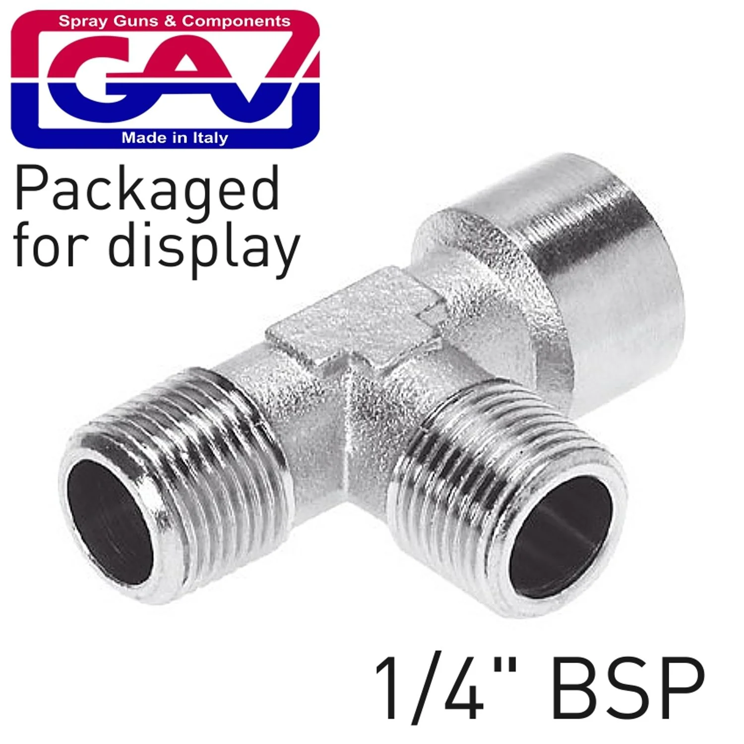 GAV1258-2P.webp T CONNECTOR 1/4`MMF PACKAGED - Image 1