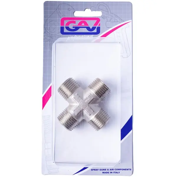 4-WAY CONNECTOR 1/2″ MMMM PACKAGED