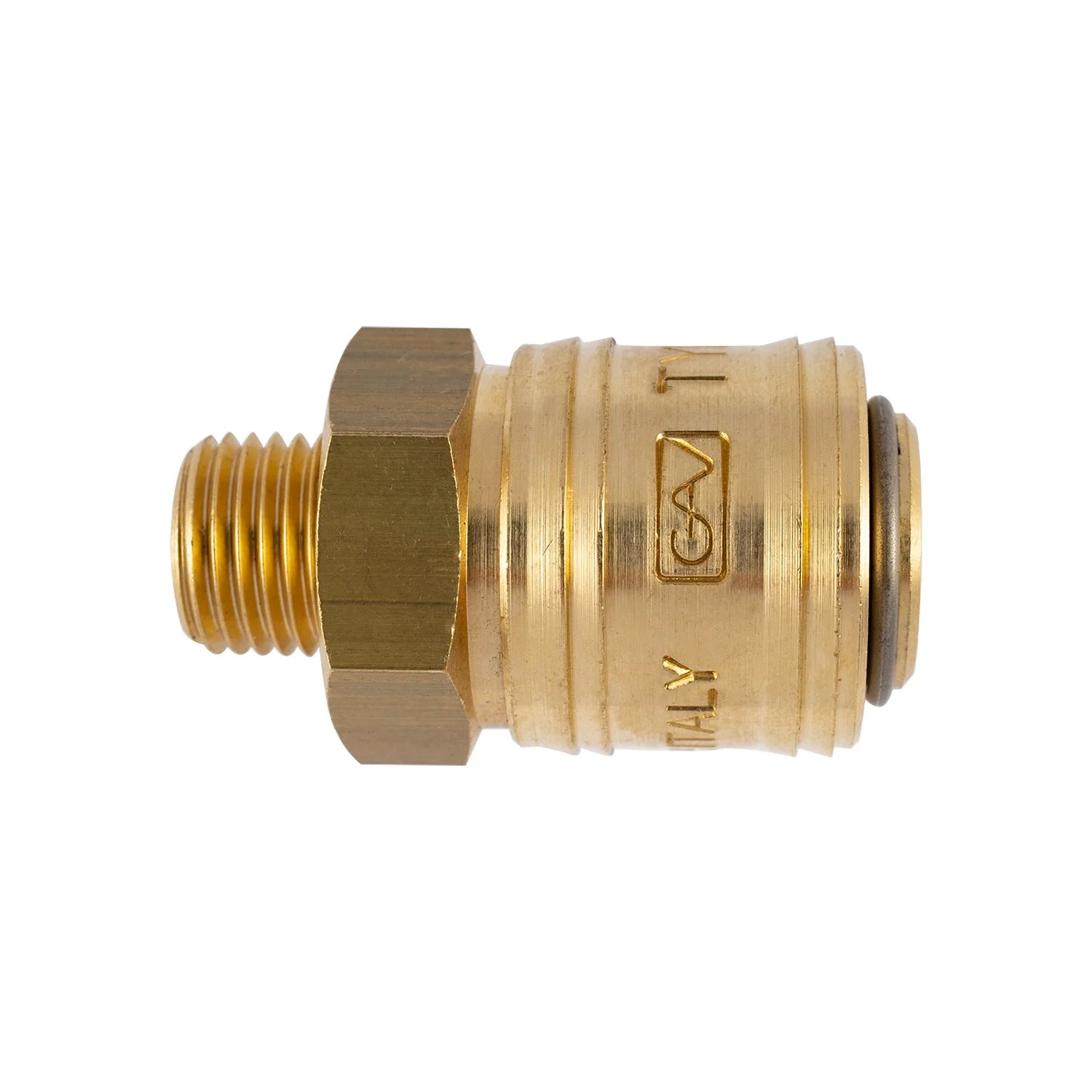 GAV5800-1.webp BRASS MALE QUICK COUPLER 1/4″M GERMAN - Image 1