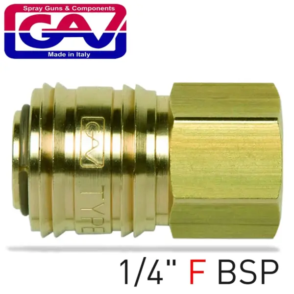 BRASS QUICK COUPLER 1/4″F GERMAN