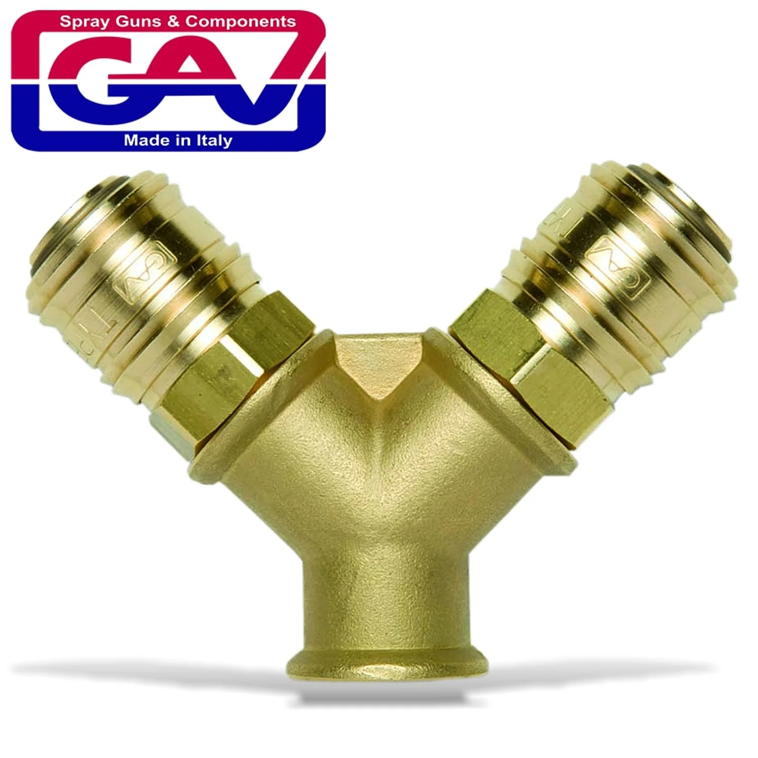 GAV5820-V2.webp BRASS QUICK COUPLER TWO WAY 3-8F GERMAN - Image 1