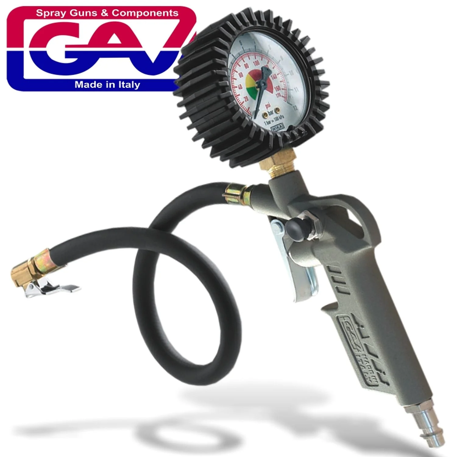 GAV60D.webp TYRE INFLATOR WITH GAUGE IN BLISTER - Image 1