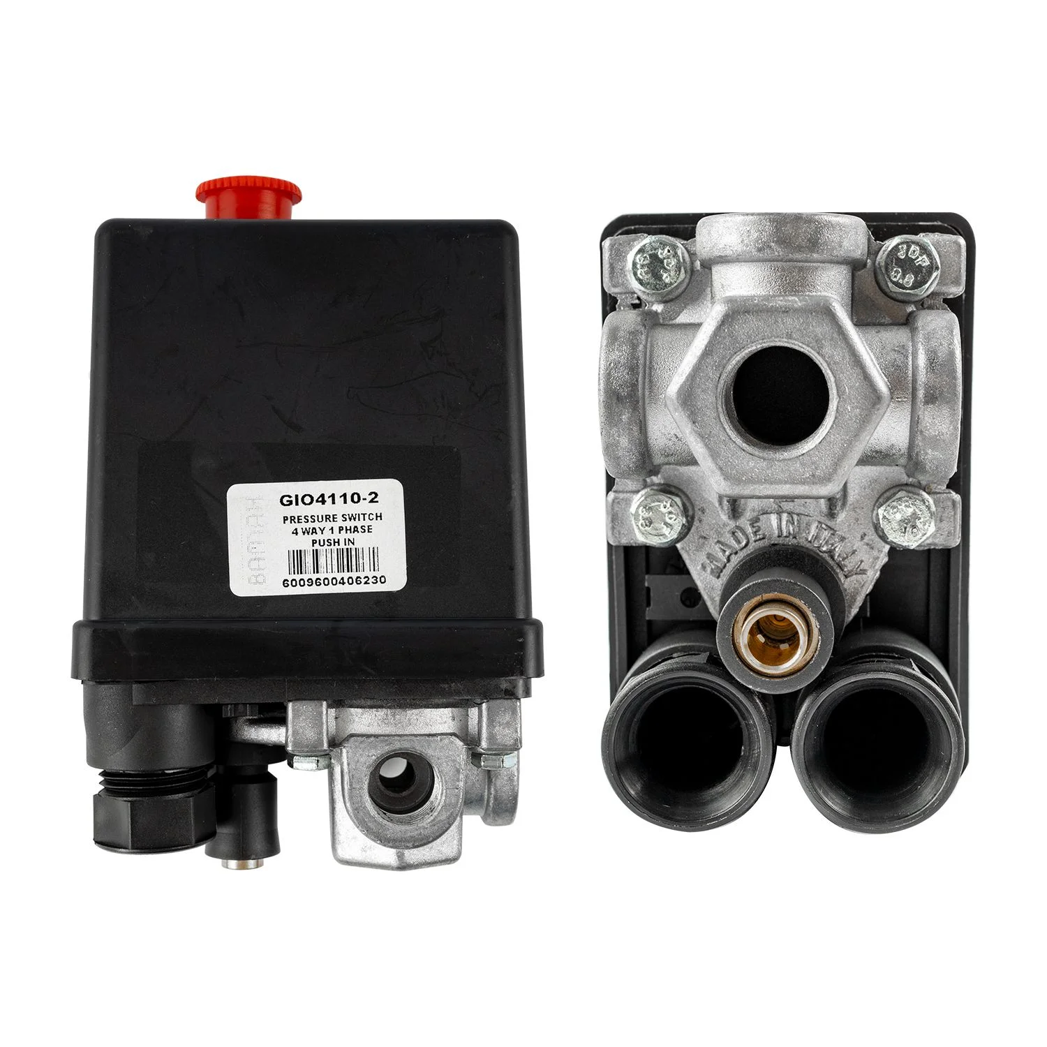 GIO4110-2.webp PRESSURE SWITCH 4 WAY 1 PHASE PUSH IN BX16PRM04 - Image 1