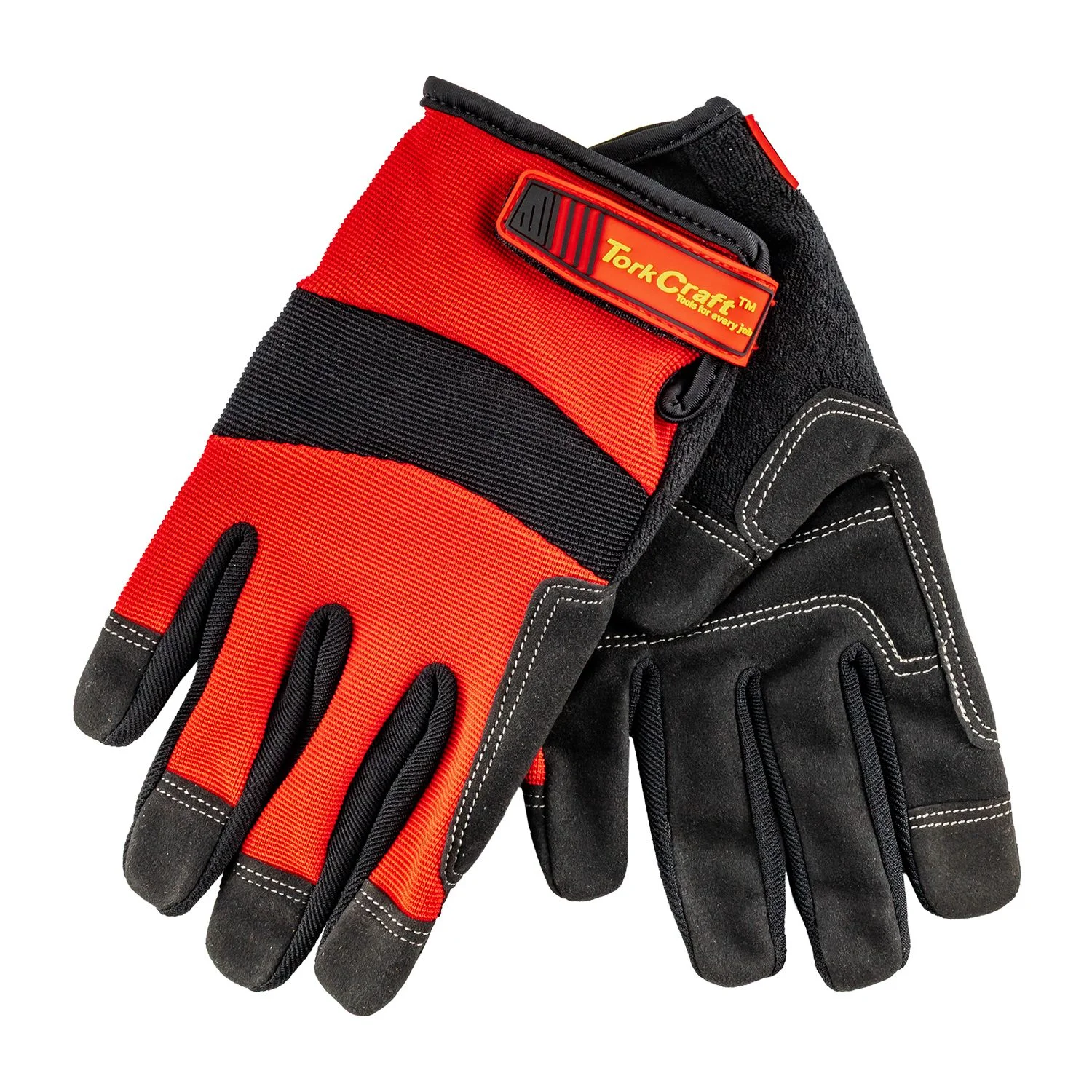GL03.webp WORK GLOVE LARGE-ALL PURPOSE RED WITH TOUCH FINGER - Image 1
