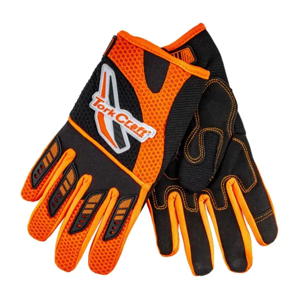LIMITED EDIT. SMALL RACING GLOVE ORANGE SYN. LEATHER