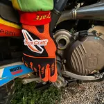 LIMITED EDIT. SMALL RACING GLOVE ORANGE SYN. LEATHER - Image 2