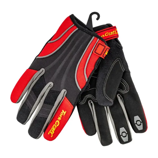 MECHANIC GLOVE X-SMALL SYNT.LEATHER REINFORCED PALM SPANDEX RED
