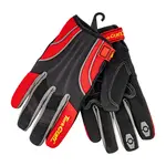 MECHANICS GLOVE 2X LARGE SYNTHETIC LEATHER REINFORCED PALM SPANDEX RED
