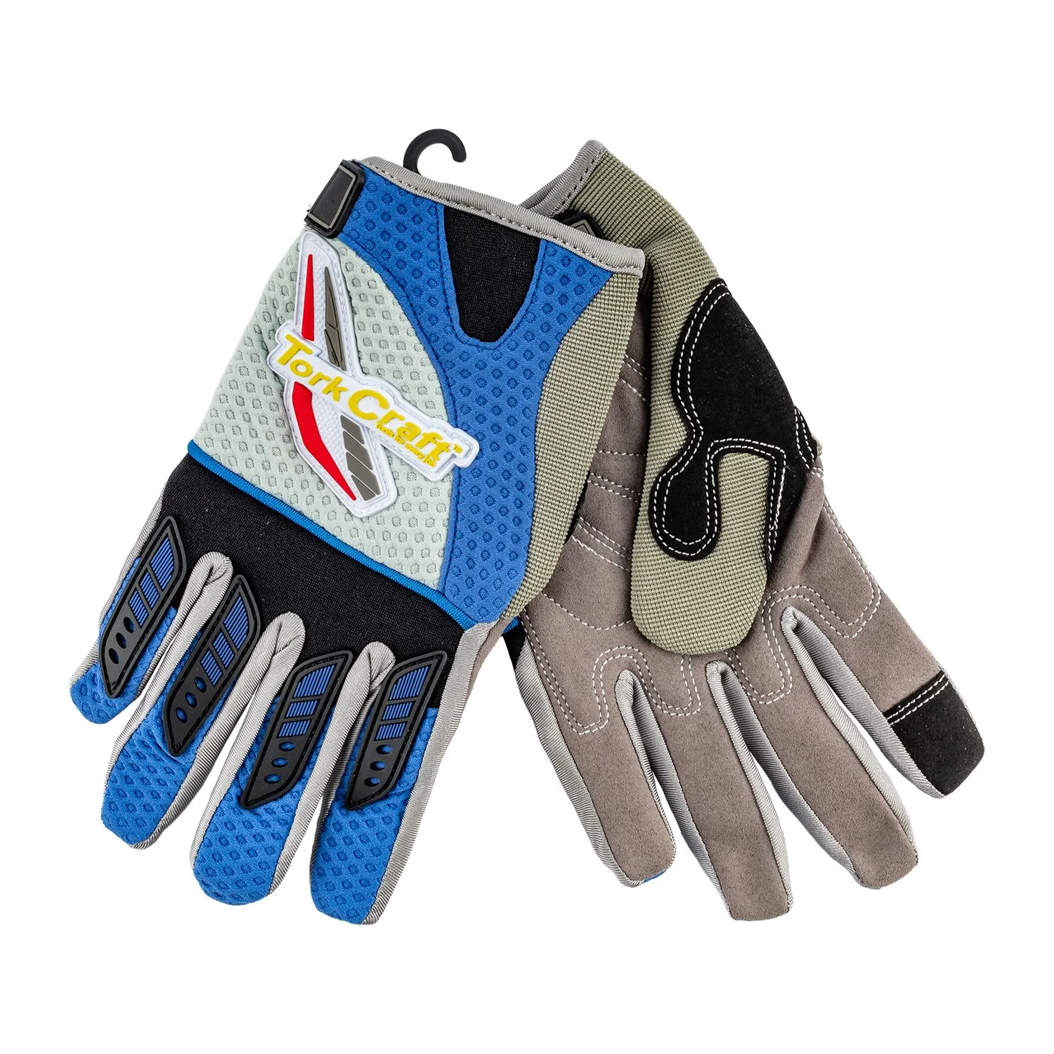 GL33.webp MECHANICS GLOVE X LARGE SYNTHETIC LEATHER PALM AIR MESH BACK BLUE - Image 1