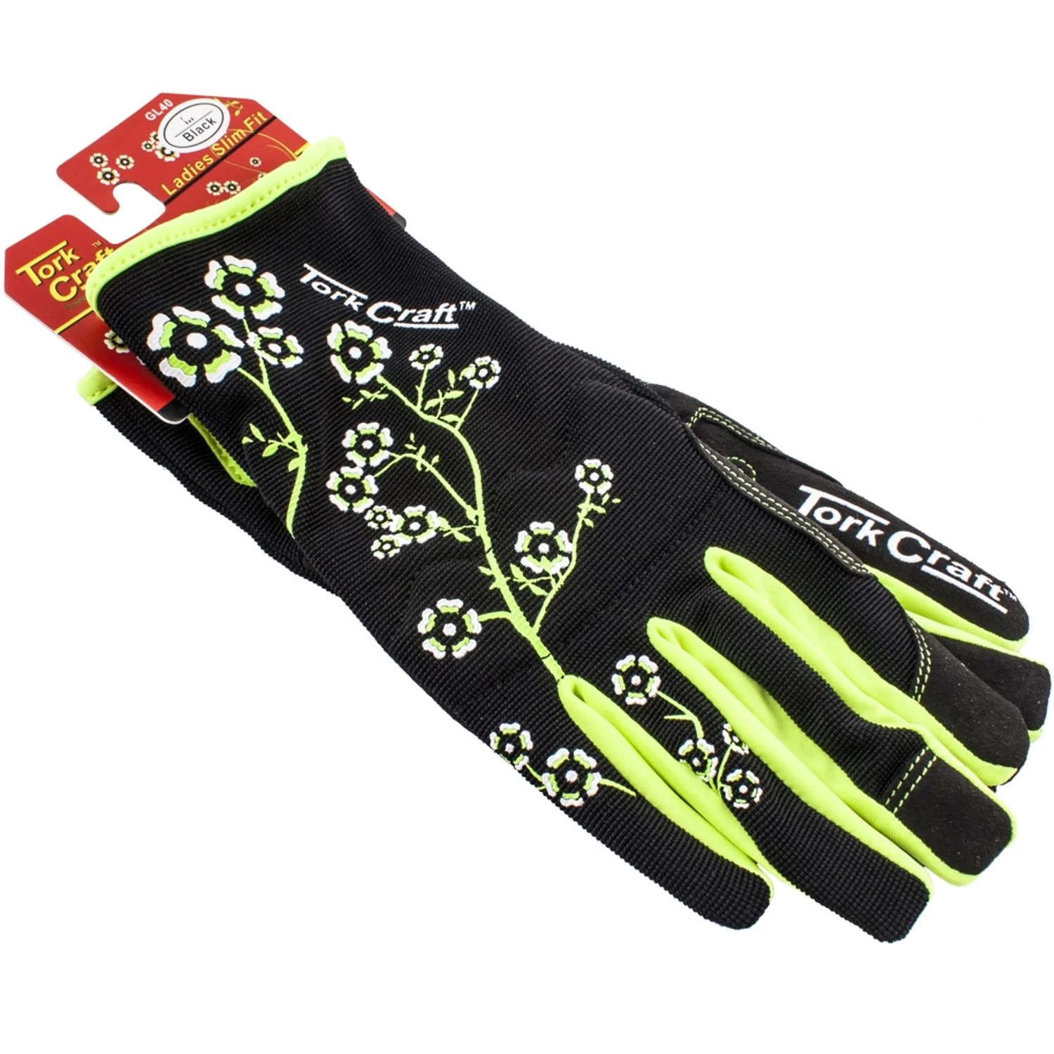 GL44.webp LADIES SLIM FIT X-SMALL GARDEN GLOVES BLACK - Image 1