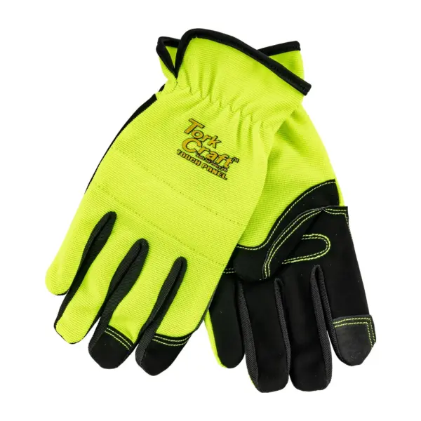 GLOVE YELLOW MEDIUM WITH PU PALM MULTI PURPOSE