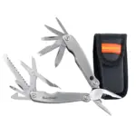 MULTITOOL SILVER MINI WITH LED LIGHT WITH NYLON POUCH IN BLISTER