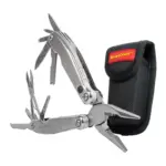 MULTITOOL SILVER WITH LED LIGHT and NYLON POUCH IN BLISTER