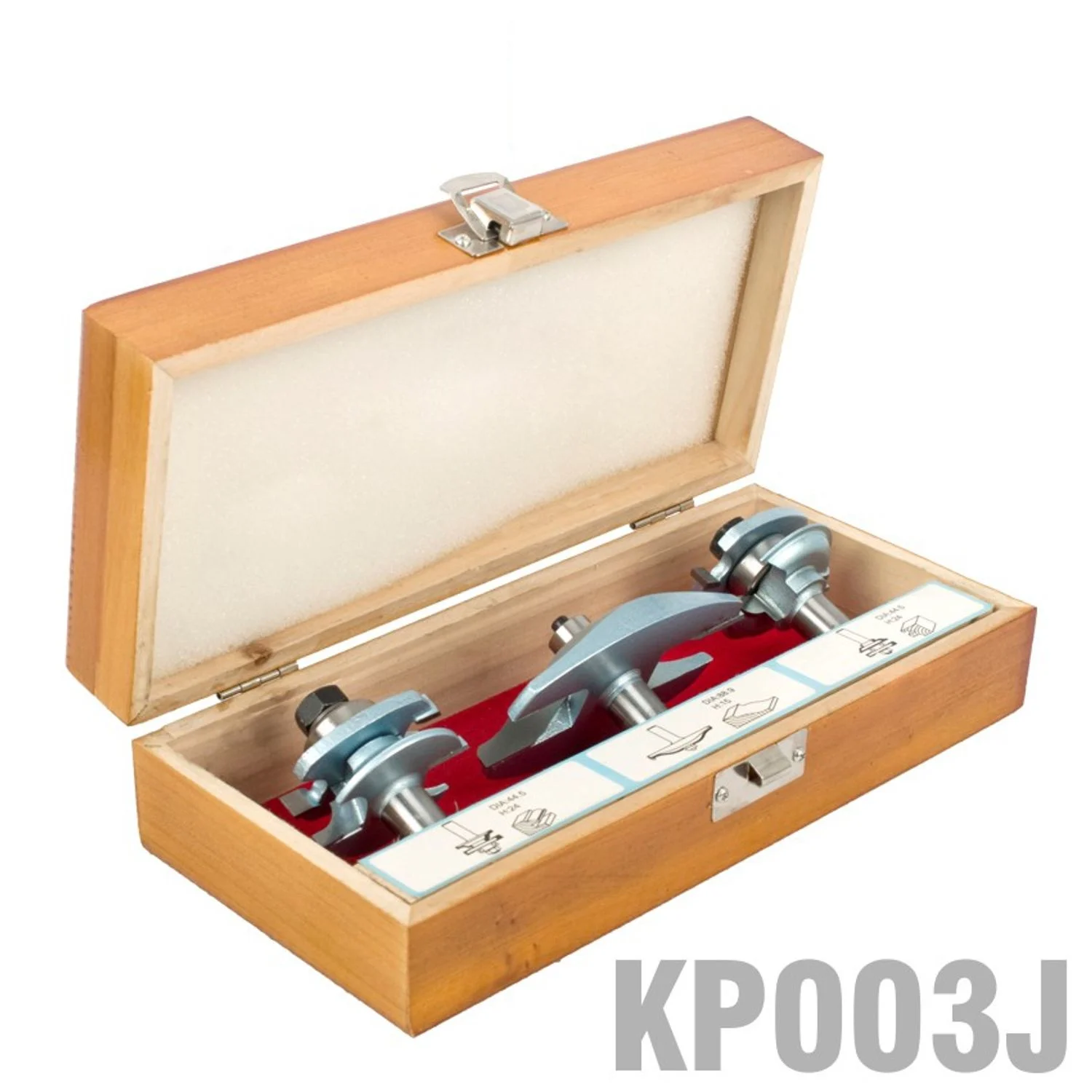 KP003J.webp CABINET DOOR SET RAIL and STILE 3PC 1/2″ SHANK WOODEN BOX - Image 1