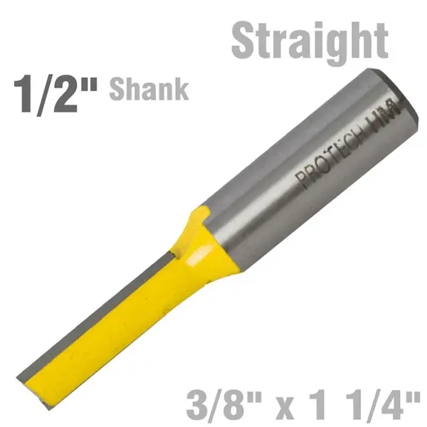 STRAIGHT BIT 3/8″(9.5MM) X 1 1/4″(31.8MM) CUT 2 FLUTE WITH BOTTOM CUT