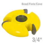 3 WING CUTTER 3/4″ BEAD/FLUTE/COVE