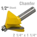 CHAMFER BIT 2 1/4″ X 1 1/4″ 1/2″ SHANK