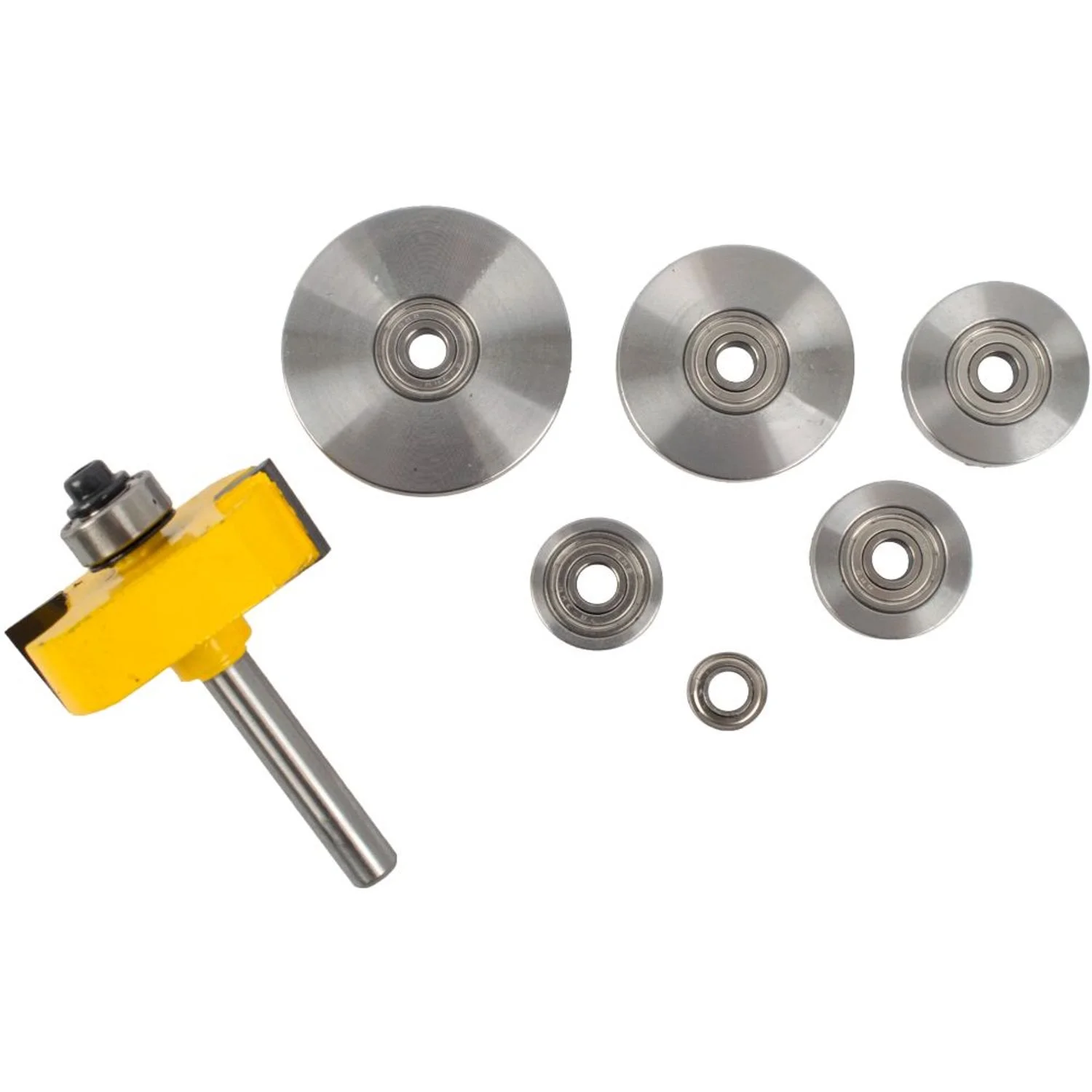 KP3505.webp RABBETING BIT 1 1/2″ X 1/16″ DEPTH 9/16″ 1/4″SHANK X 7 BEARINGS - Image 1