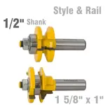STYLE and RAIL SET 1 5/8″ X 1″ TWO PIECE OGEE 1/2″ SHANK