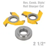 REVERSIBLE COMBINATION STYLE and RAIL SHAPER CUTTER DIAMETER 2 1/2″