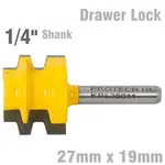 DRAWER LOCK 27MM X 19MM 1/4″ SHANK