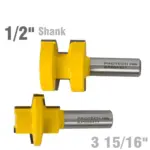 GLUE JOINT SET 38MM X 28MM 2 PIECE SET 1/2″ SHANK