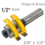 TONGUE and GROOVE ASSEMBLY 3/8″ X 1/4″ 1/2″ SHANK