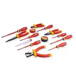 14PC SCREWDRIVER PH SL and PLIERS SET ELECTRICIANS INSULATED VDE IN CASE - Image 3