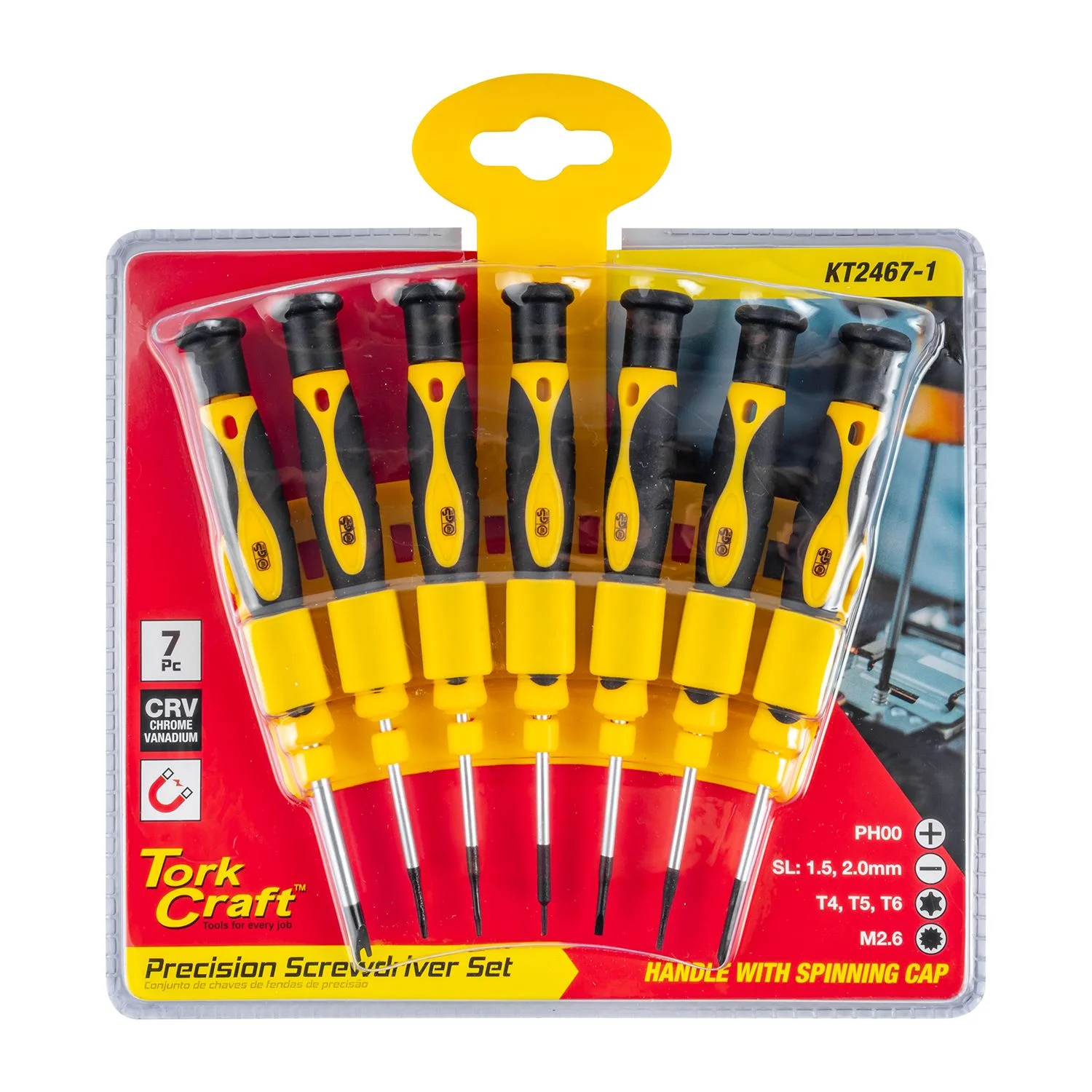 KT2467-1.webp 7PC PRECISION SCREWDRIVER SET FOR CELL PHONE - Image 1