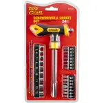 SCREWDRIVER BIT and SOCKET SET 24 PC T BAR - Image 2