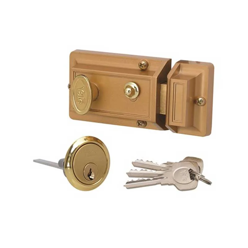 L10668.webp NIGHT LATCH YALE COMPLETE WITH CYLINDER BLISTER YDY564G - Image 1