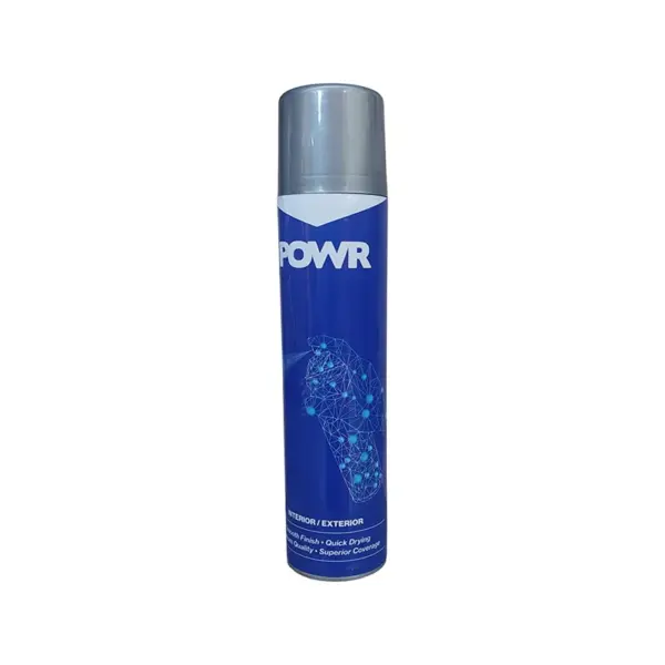 PAINT SPRAY METAL GREY 300ML POWR