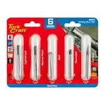 ROTARY BURR SET 5 PC ASSTD 6MM DIA TUNGSTEN