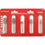 ROTARY BURR SET 5 PC ASSTD 12MM DIA TUNGSTEN - Image 2