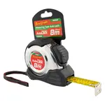 MEASURING TAPE SELF LOCK 8M X 25MM S/S and RUBBER CASING MATT FINISH