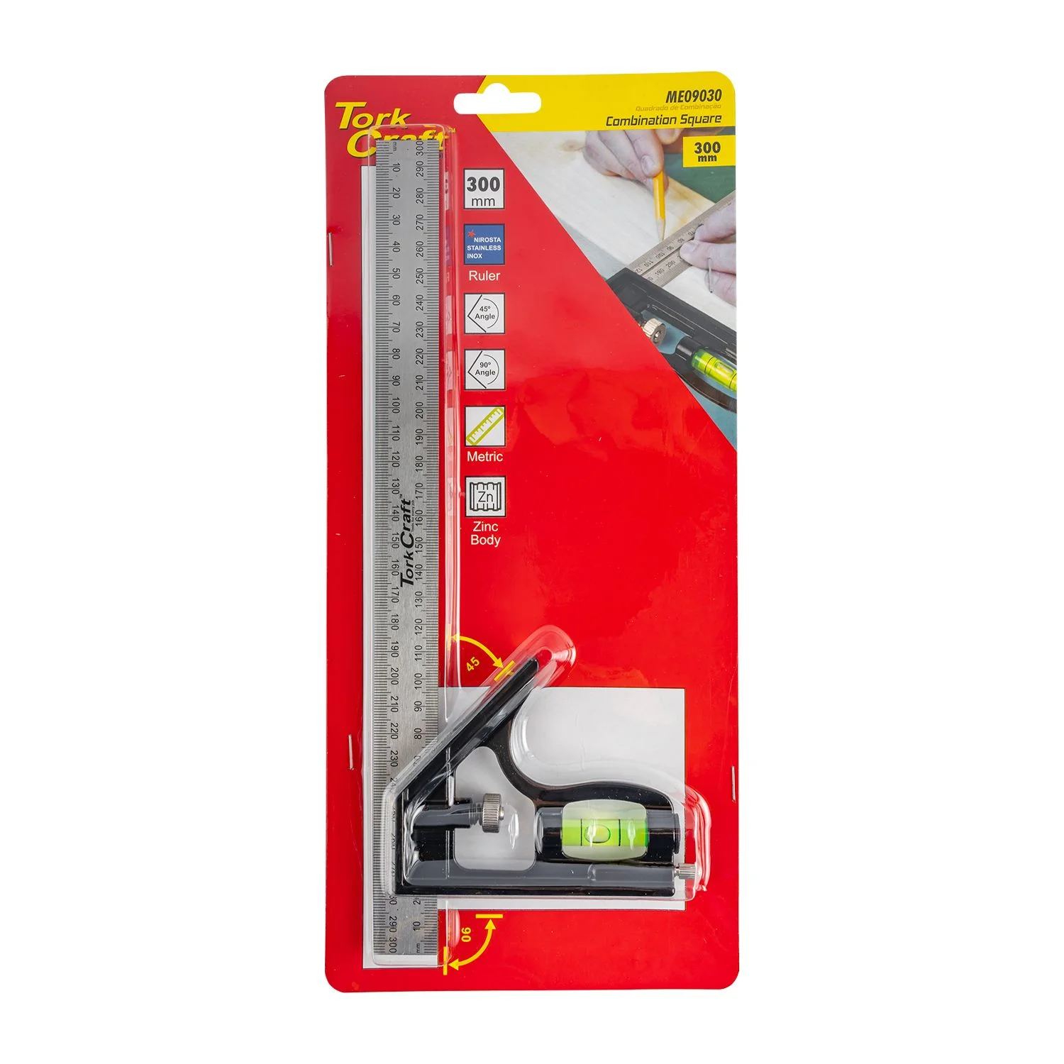 ME09030.webp ALUMINIUM HANDLE COMBINATION SQUARE - Image 1