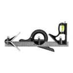 COMBINATION SQUARE and PROTRACTOR 3PC SET