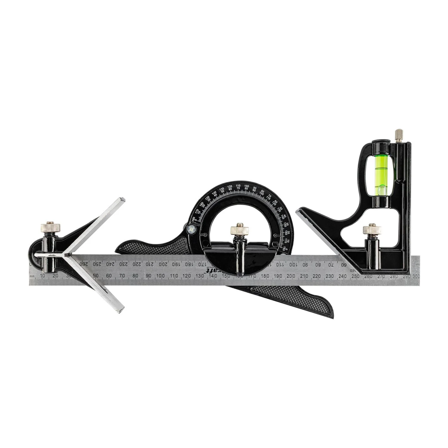 ME09031.webp COMBINATION SQUARE and PROTRACTOR 3PC SET - Image 1
