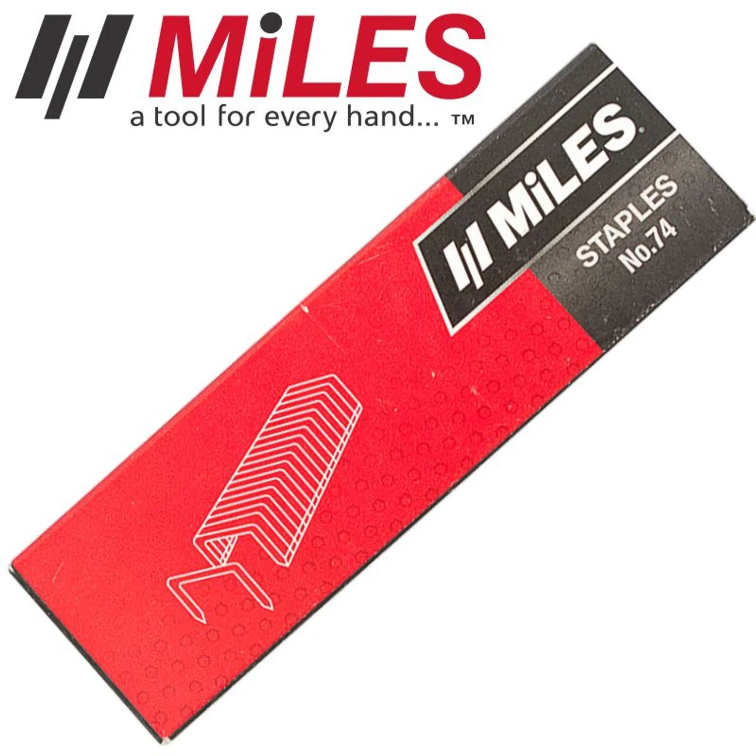 MILSTAP74.webp GALV STAPLES 7MM X 5040 FOR TAPE TOOL MILES NO74 - Image 1